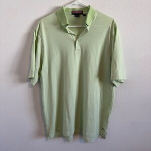 Vineyard Vines Men's Green Striped‎ Polo Size Large
